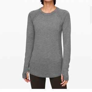 Lululemon Sit In Lotus Sweater Heathered Core Grey Size 2 Merino wool
